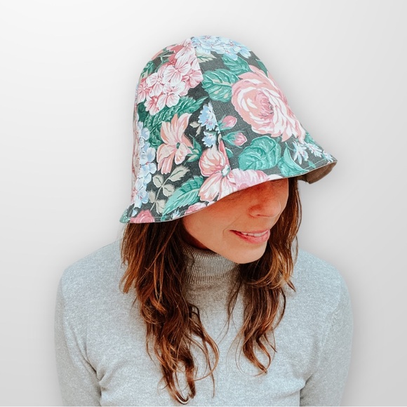 ♻️ Upcycle Summer Bucket Hats Spring Hat Reversible Womens Small Eco-Friendly - Picture 2 of 9